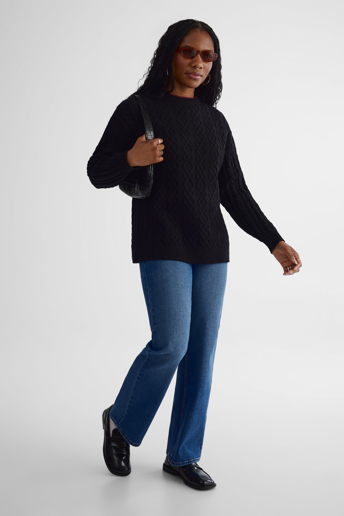Chandail en tricot - Ado fille && NOIR