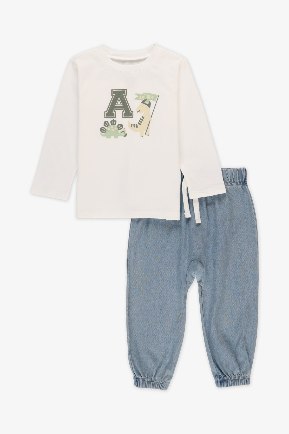Ensemble 2 morceaux - Bébé garçon && BLANC CASSÉ