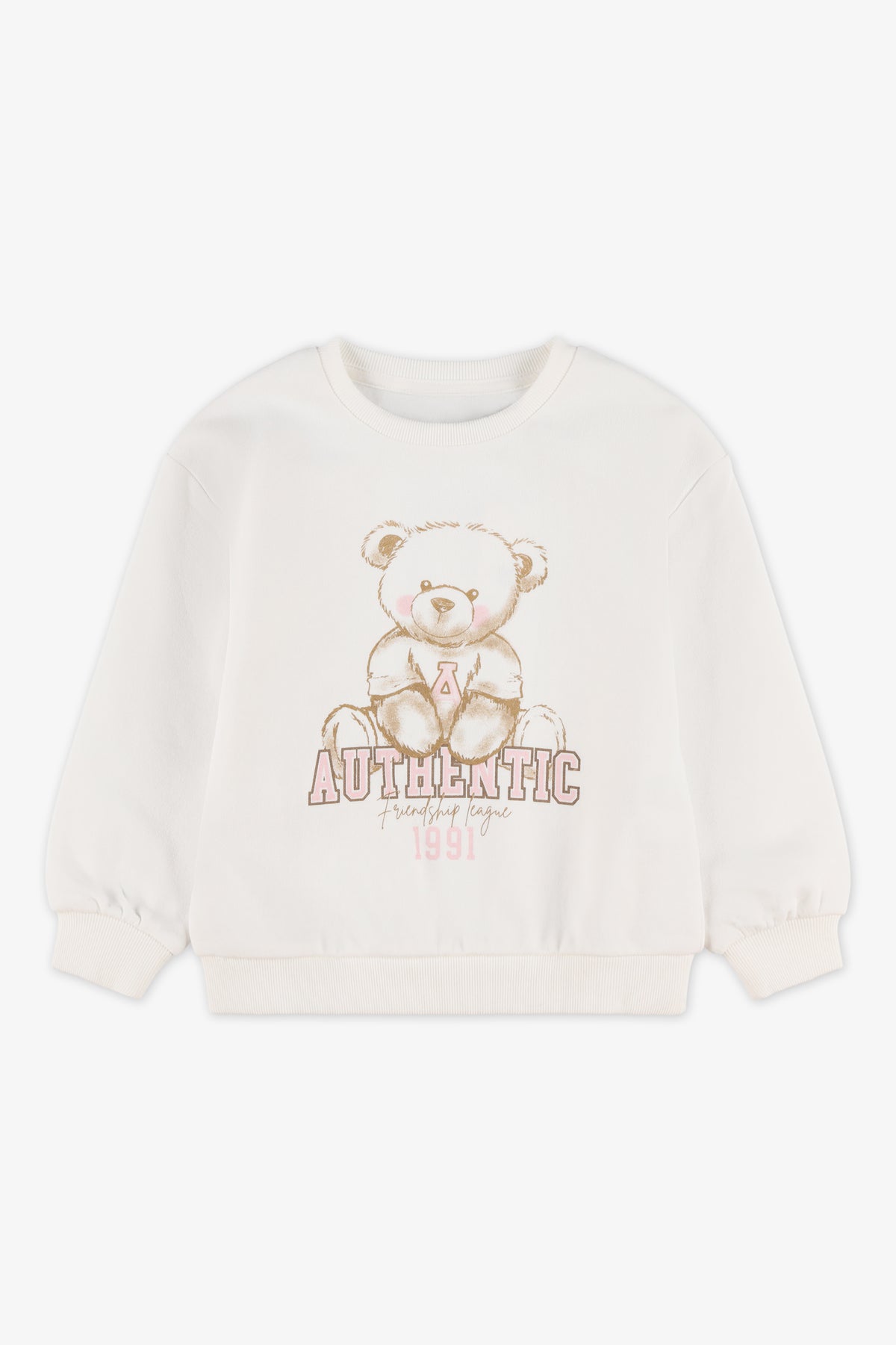 Chandail ouaté - Enfant fille && BLANC CASSÉ