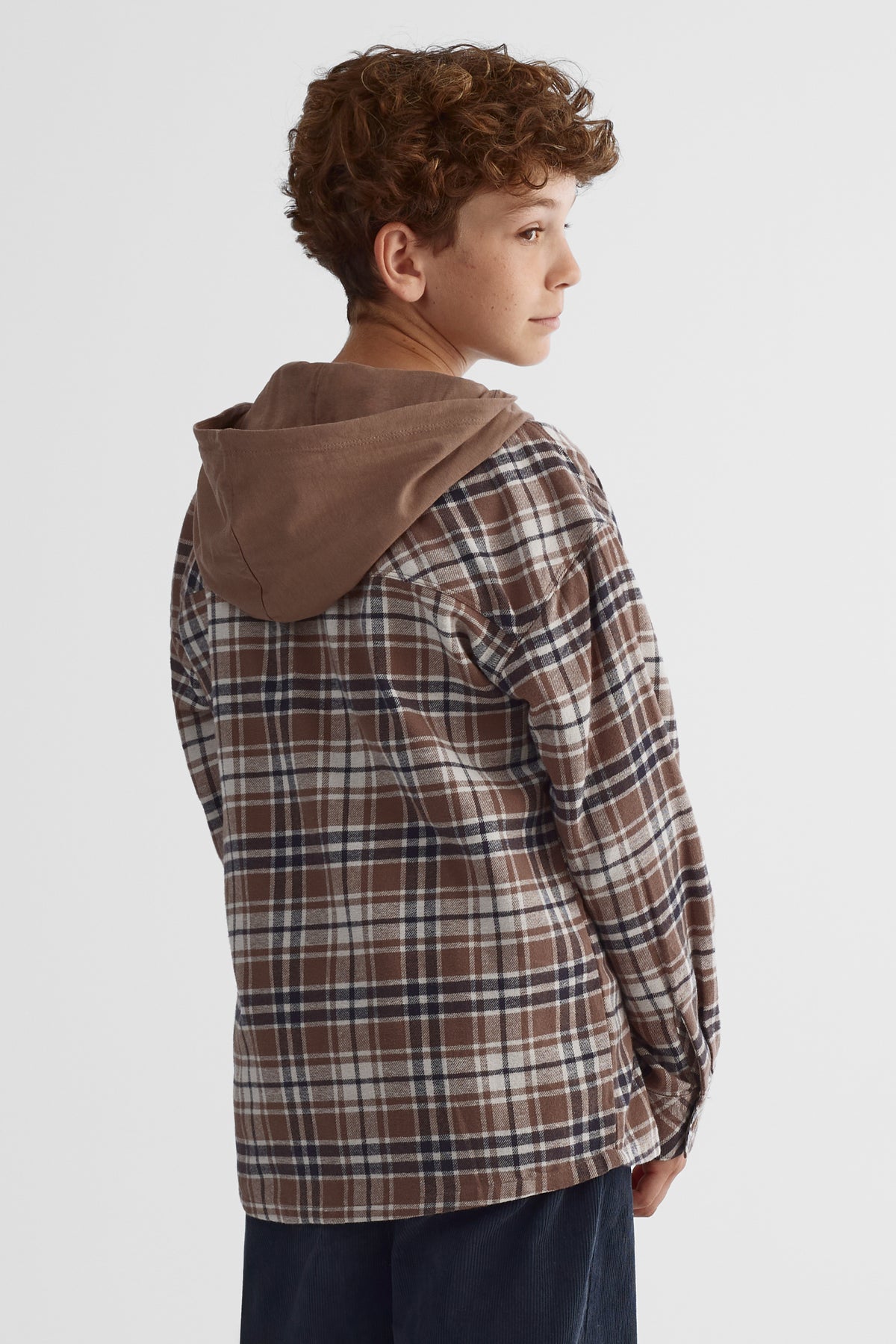 Chemise manches longues - Ado garçon && TAUPE MULTI