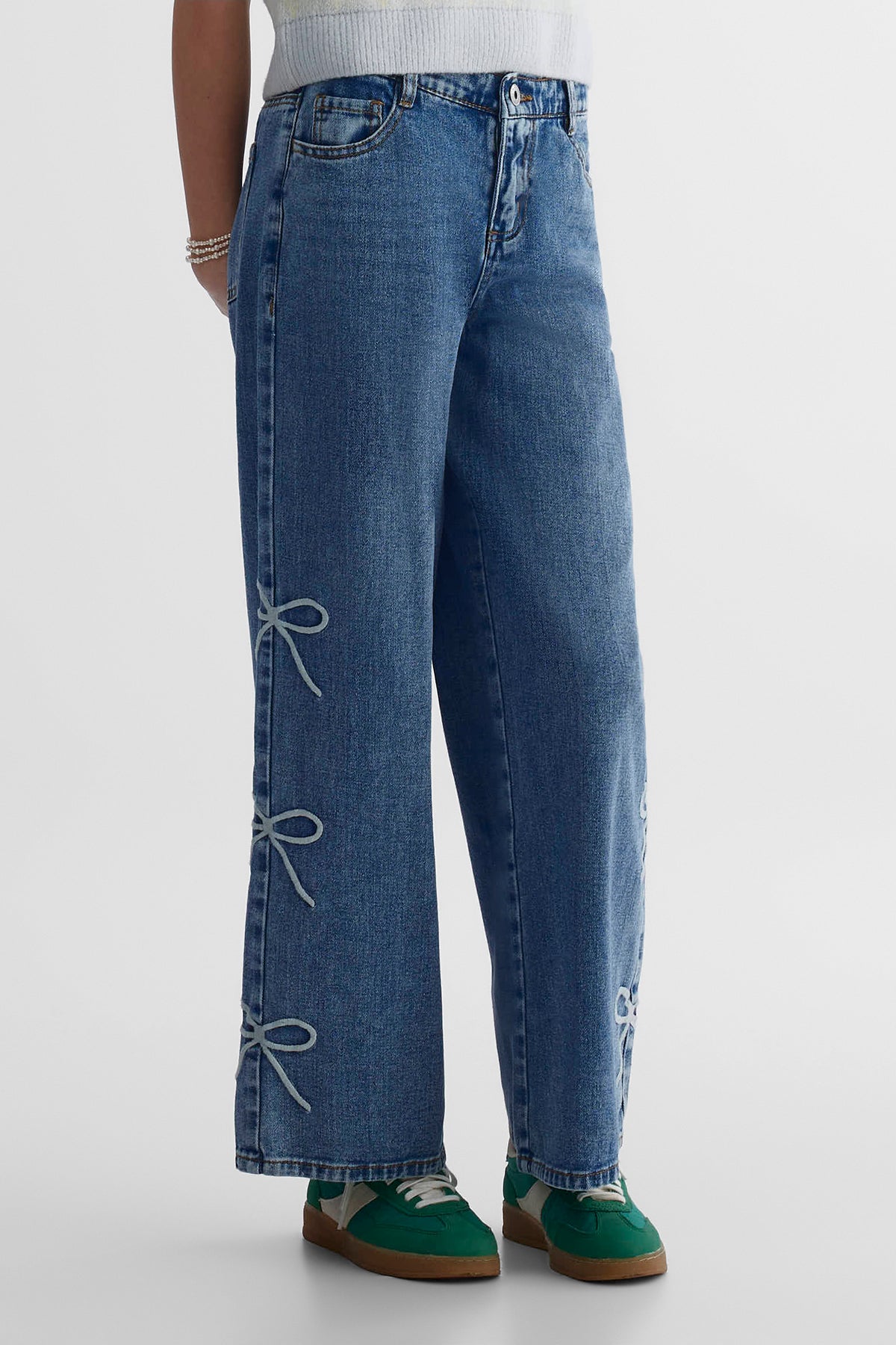 Jeans denim évasé - Ado fille && DENIM MOYEN