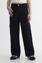 Jeans en denim bull souple - Ado fille && NOIR