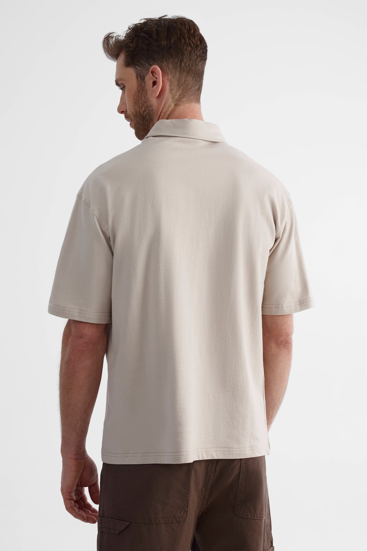 Polo léger BLUMIND en éponge - Homme && TAUPE