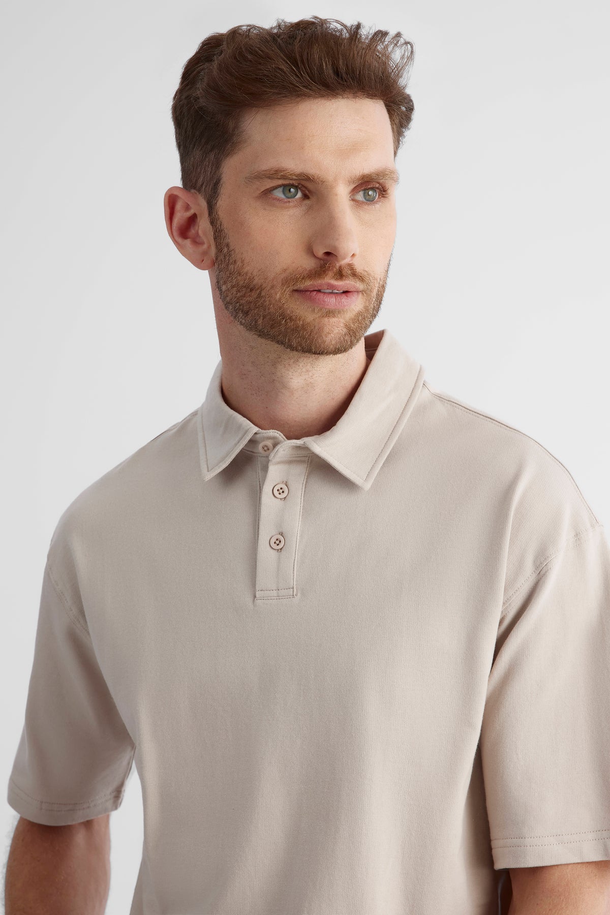 Polo léger BLUMIND en éponge - Homme && TAUPE