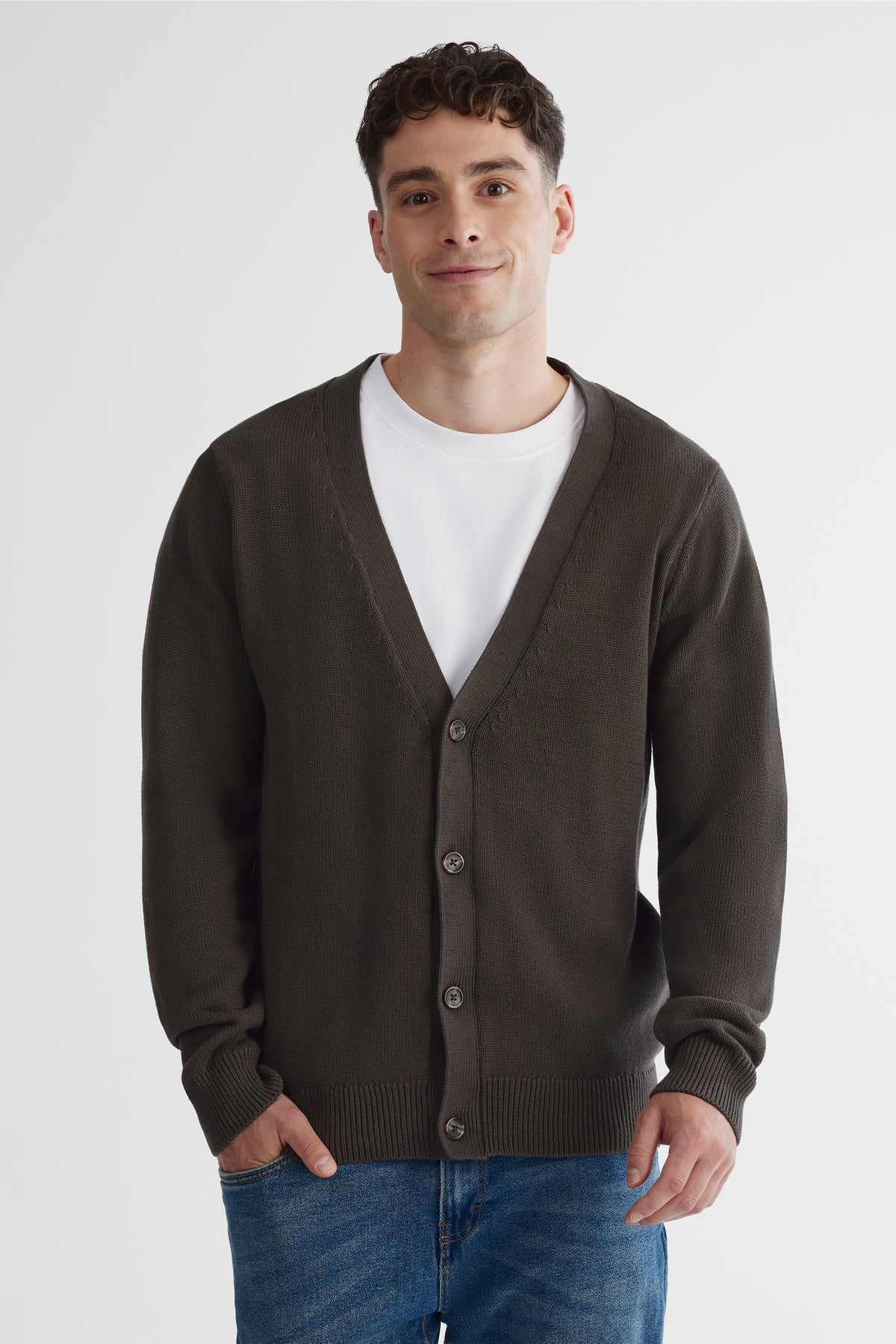 Cardigan tricoté BLUMIND - Homme && CHARBON