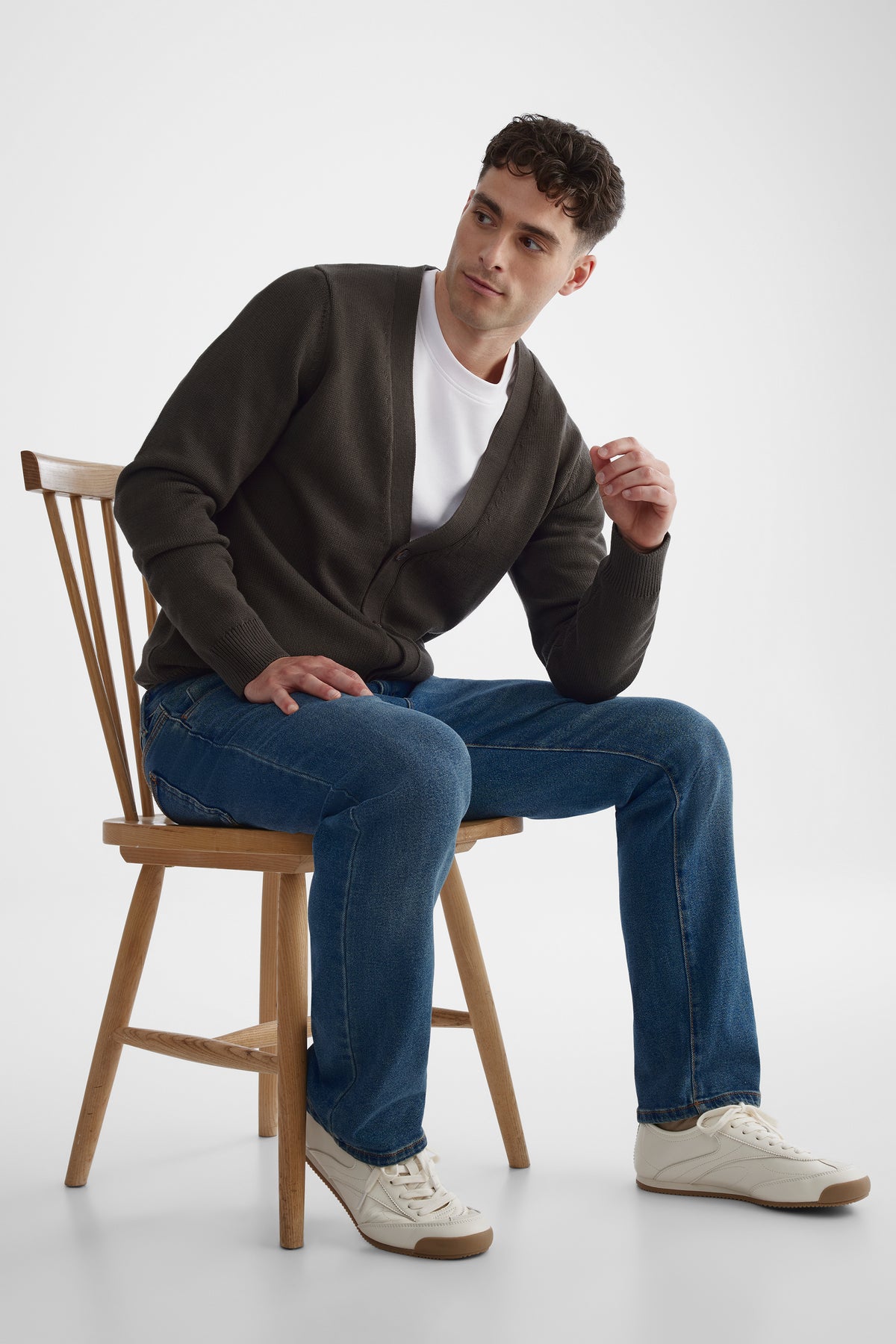 Cardigan tricoté BLUMIND - Homme && CHARBON