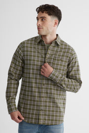 Chemise flanelle brossée BLUMIND - Homme && OLIVE
