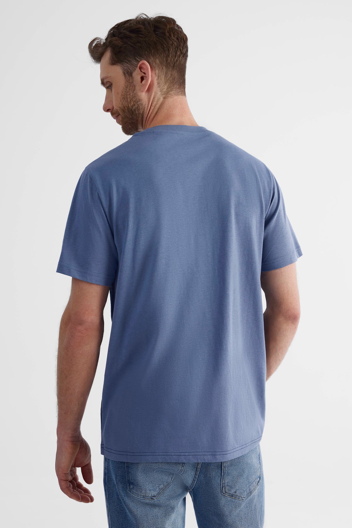 T-shirt en jersey de coton - Homme && BLEU MULTI