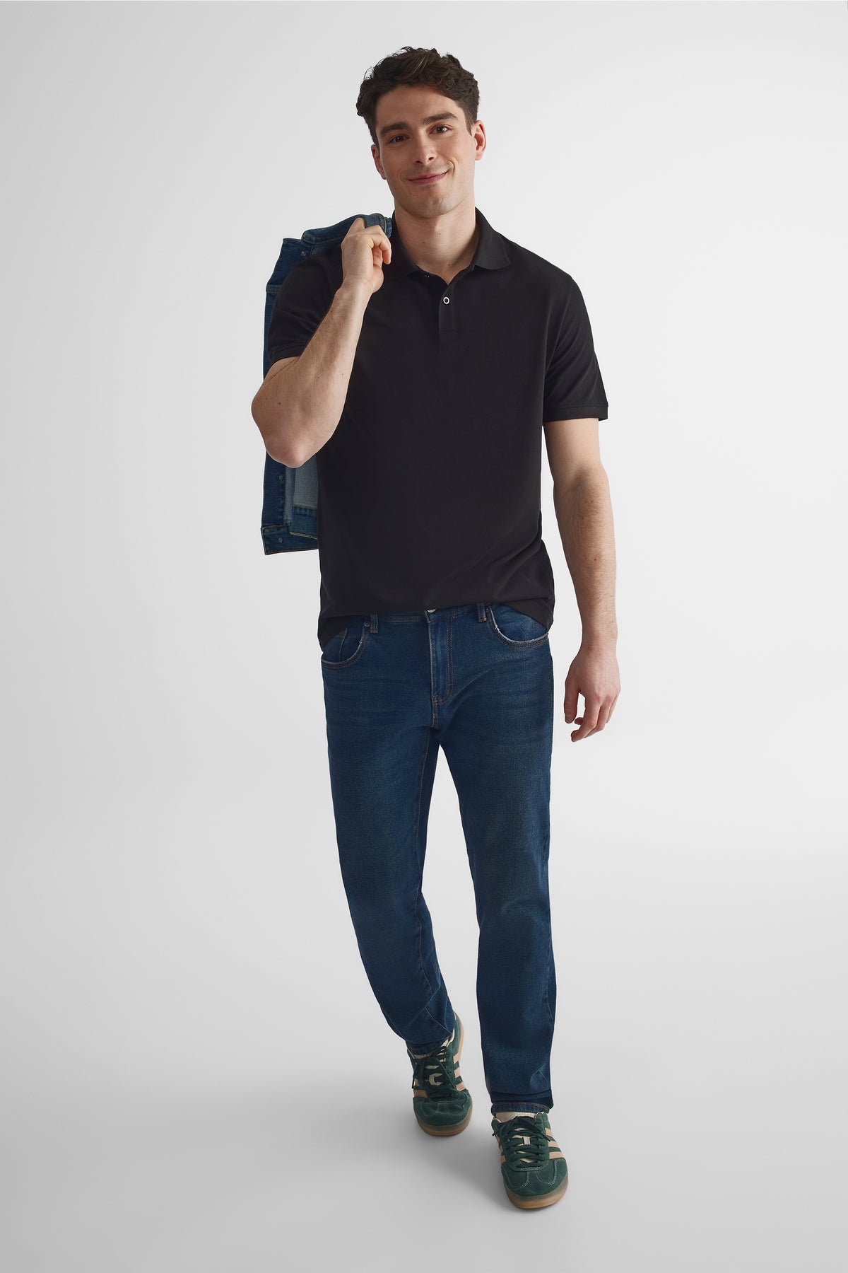 Polo en piqué de coton - Homme && NOIR