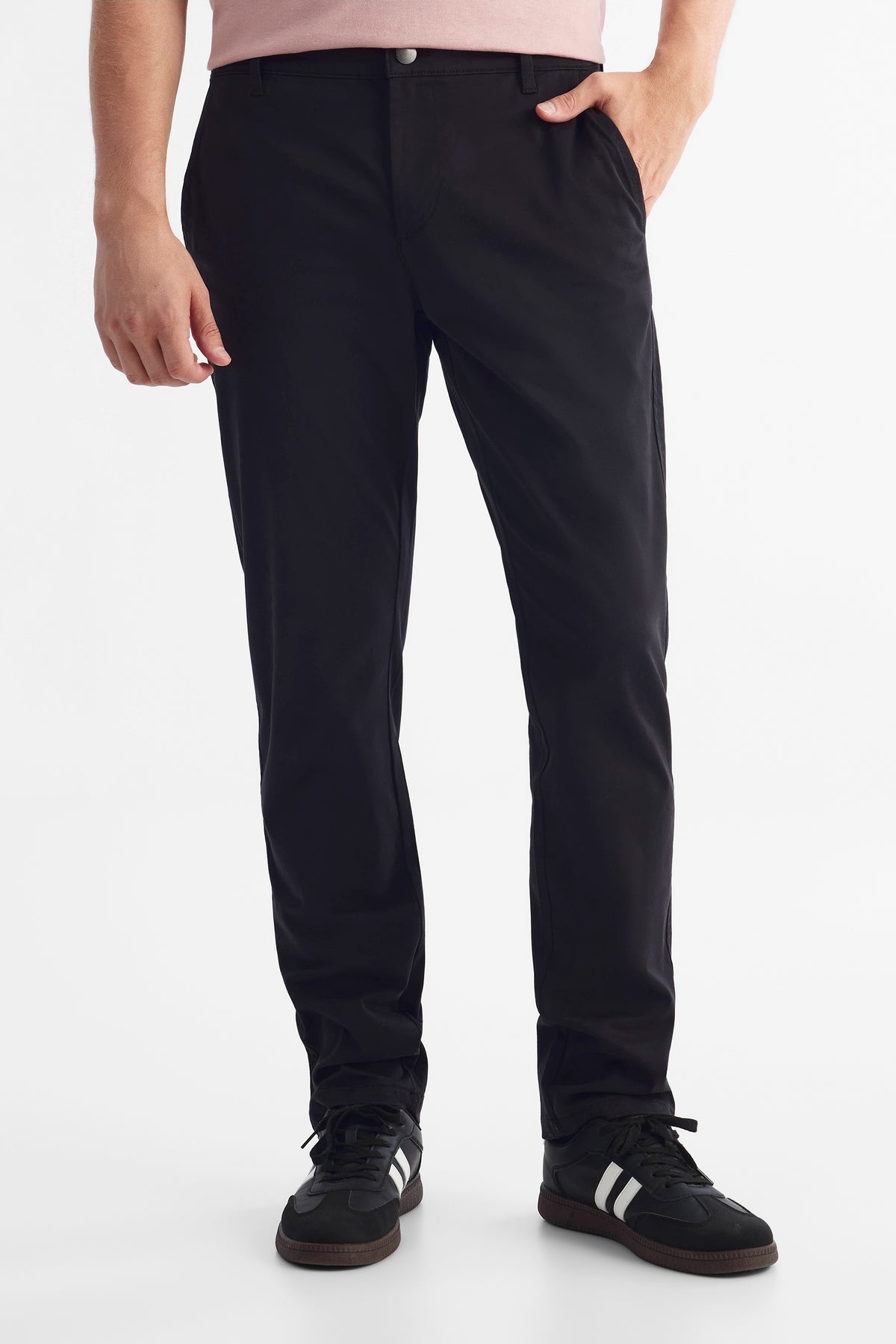 Pantalon en popeline extensible - Homme && NOIR
