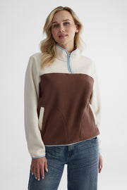 Chandail ouaté douillet - Femme && BRUN/MULTI