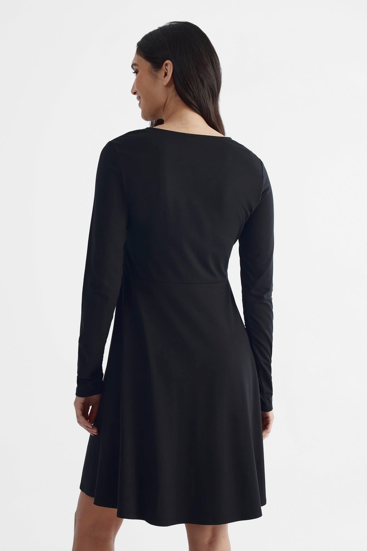 Robe fluide en peachy jersey - Femme && NOIR