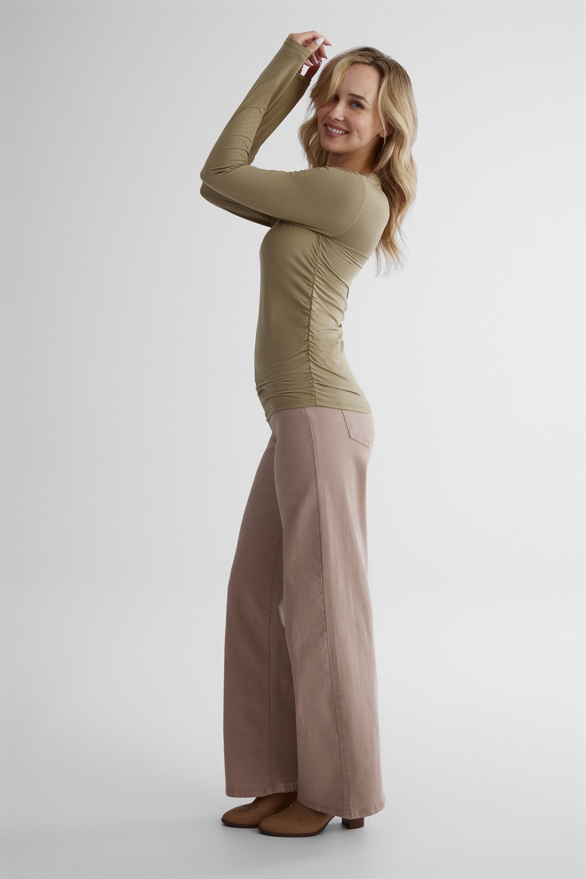 Chandail léger doux et fluide - Femme && VERT
