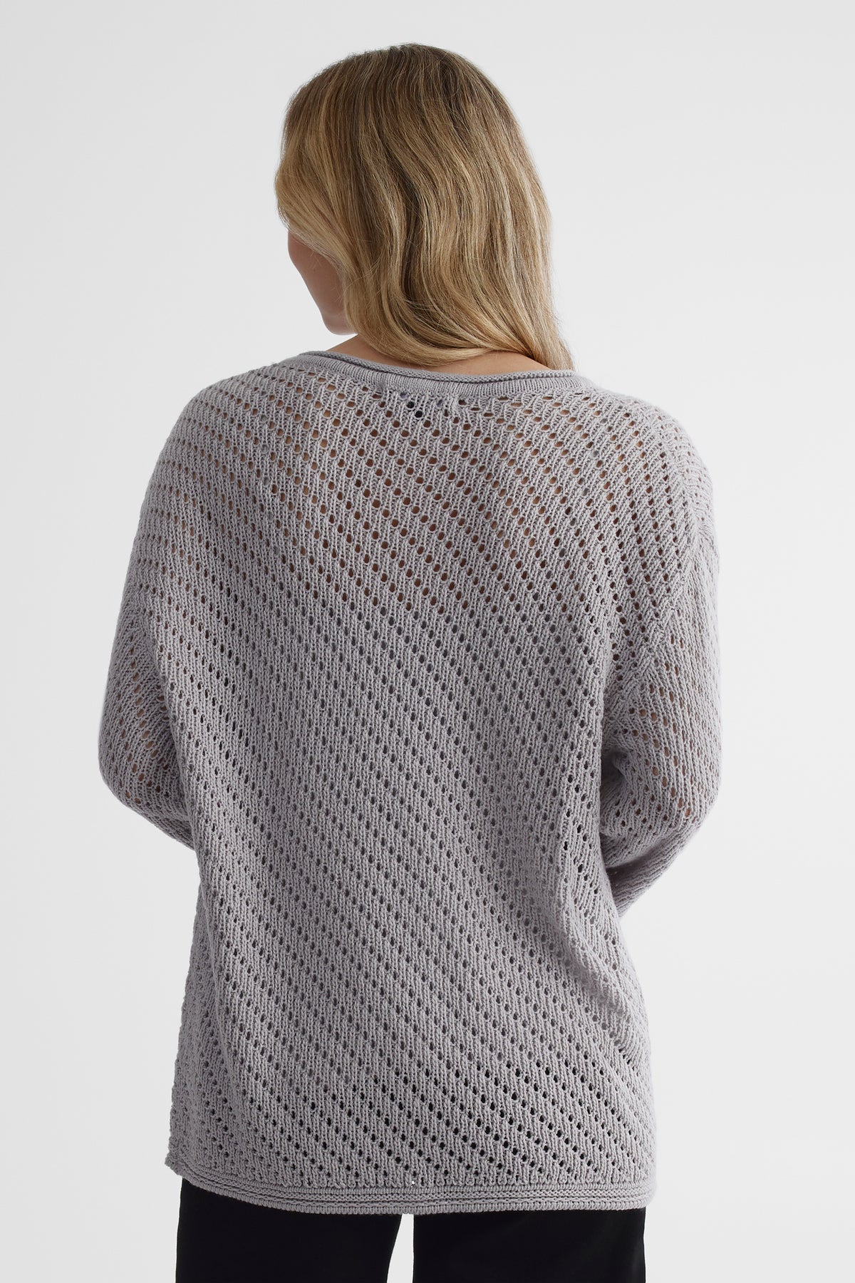 Chandail tricoté effet coton - Femme && GRIS MIXTE