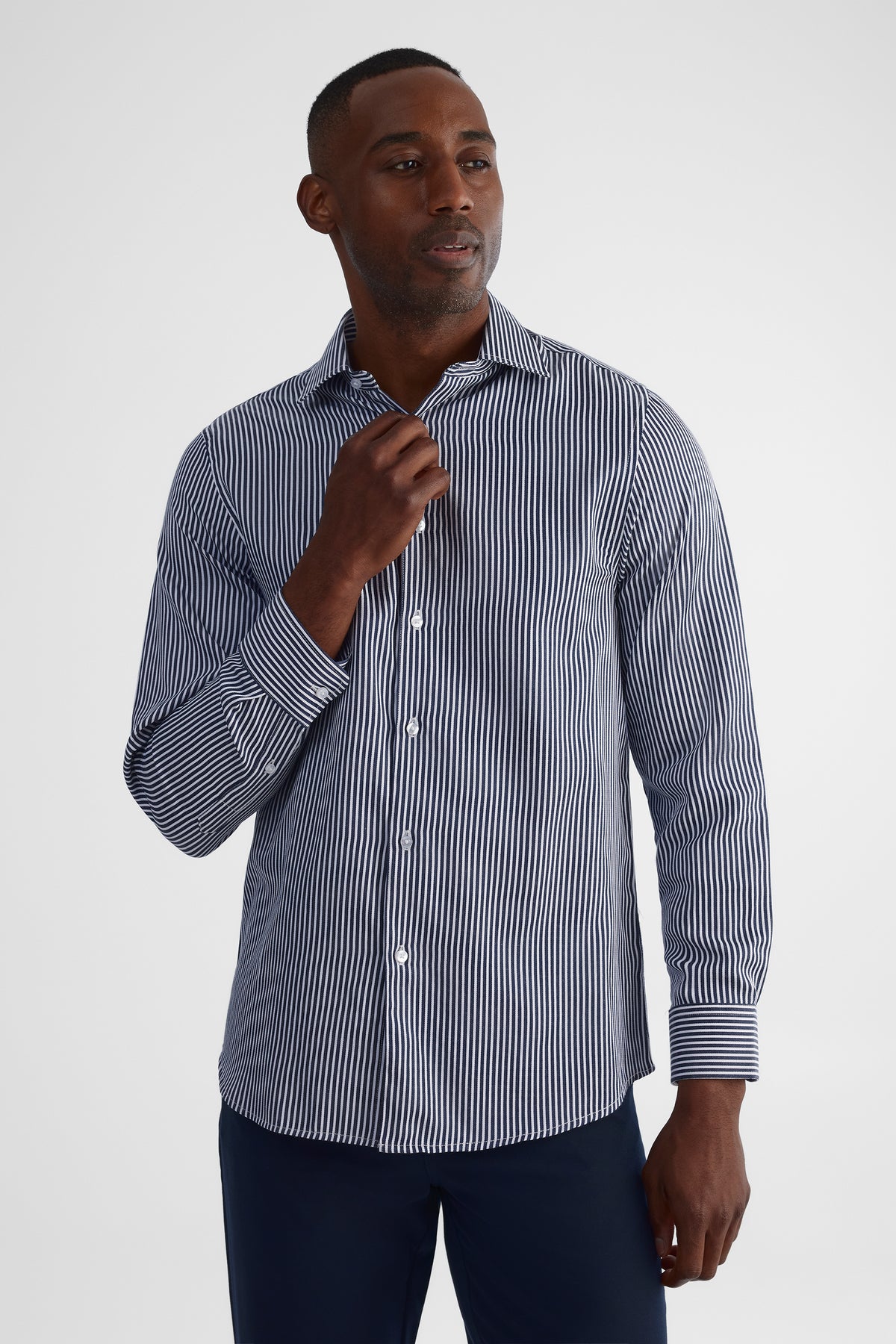 Chemise coton-polyester AKA - Homme && BLEU