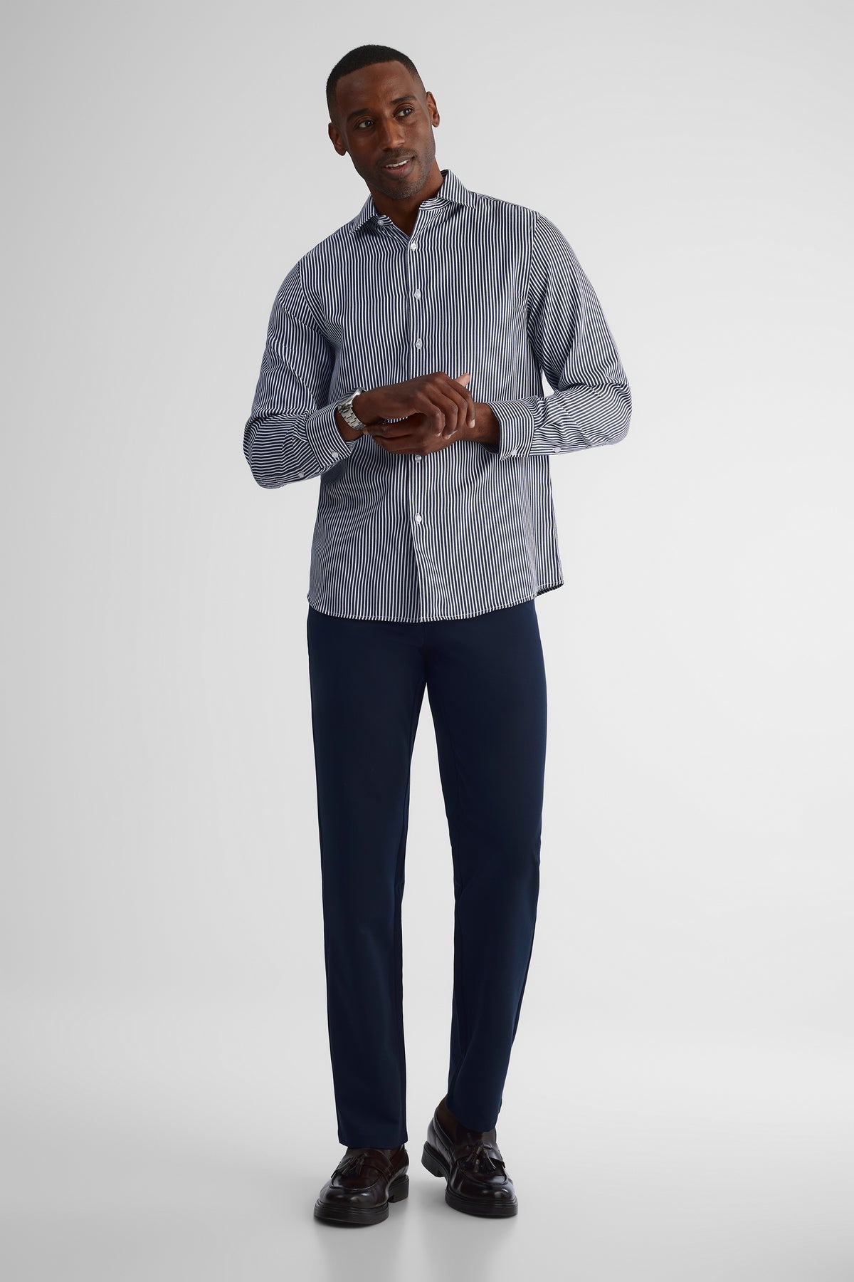 Chemise coton-polyester AKA - Homme && BLEU
