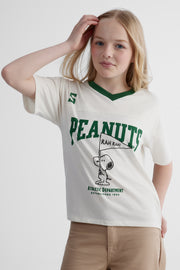 T-shirt Peanuts - Ado fille && IVOIRE