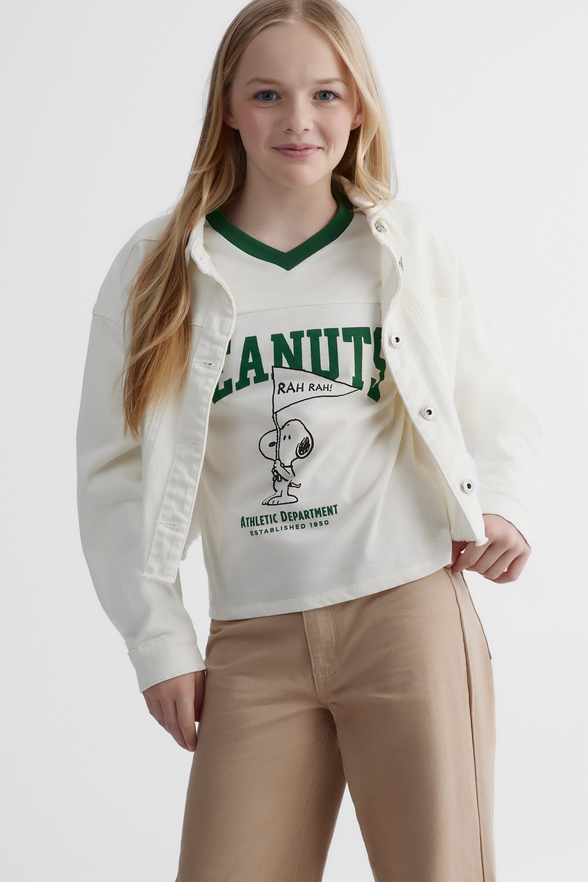 T-shirt Peanuts - Ado fille && IVOIRE
