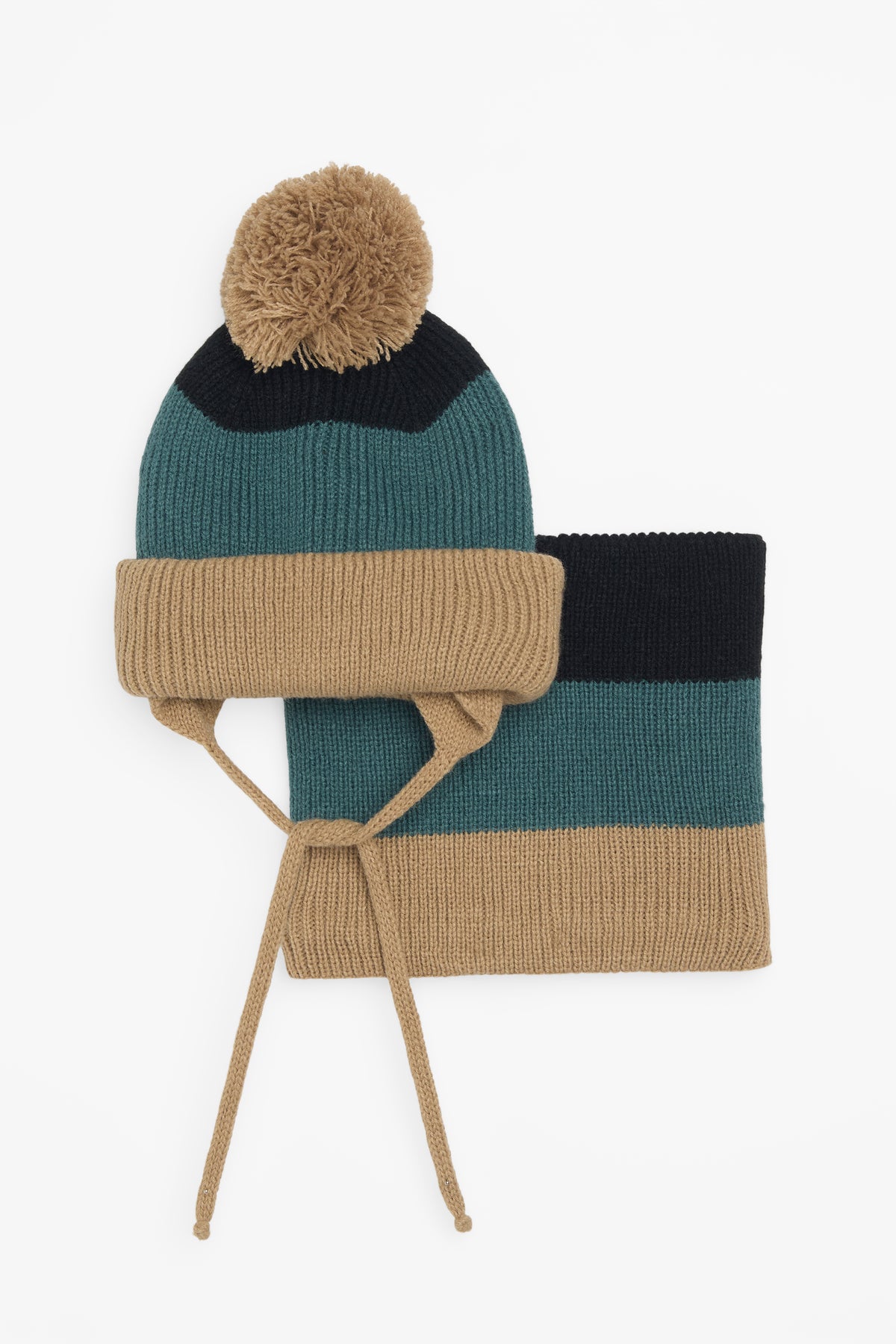 Ensemble tuque et tube - Bébé garçon && TAUPE
