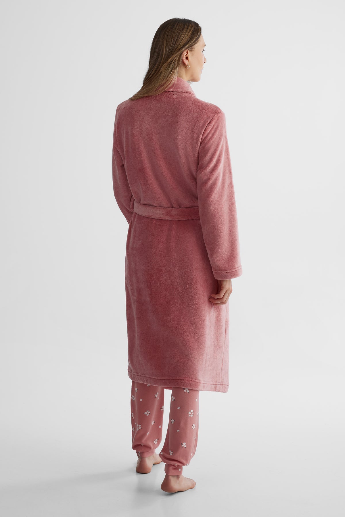 Robe de chambre à manches longues - Femme && ROSE