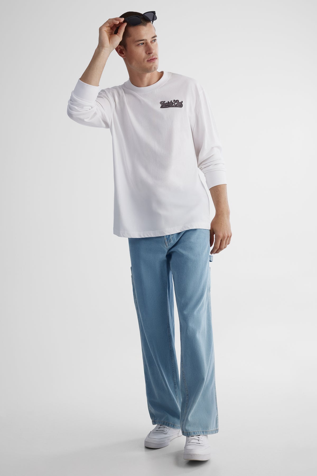 Chandail à manches longues - Jeune homme && BLANC