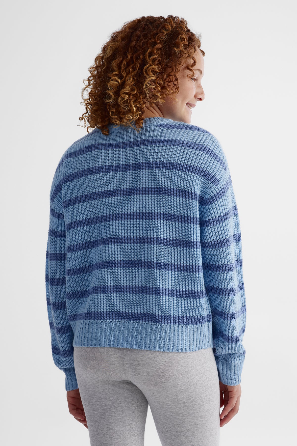 Chandail en tricot confortable - Ado fille && BLEU MULTI