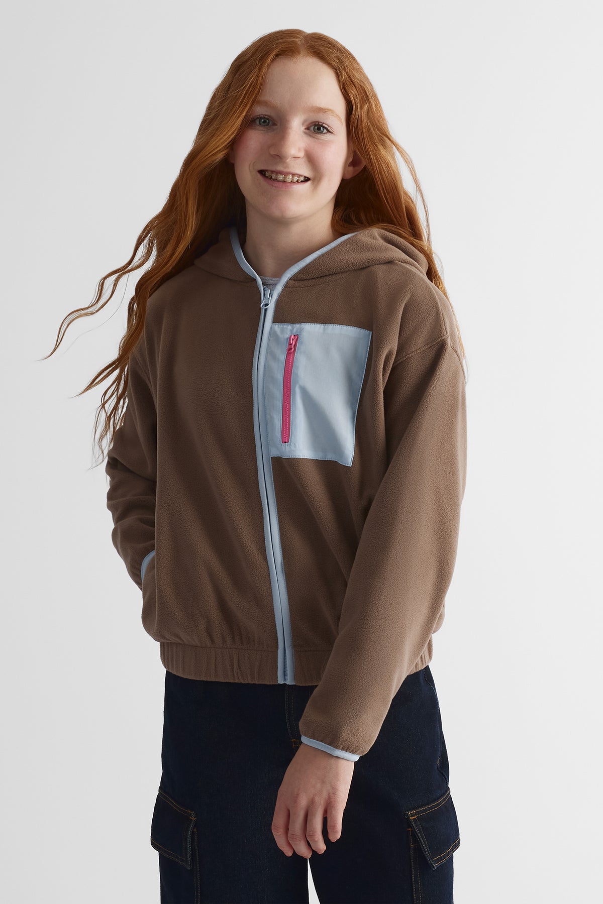 Veste douillet - Ado fille && BRUN