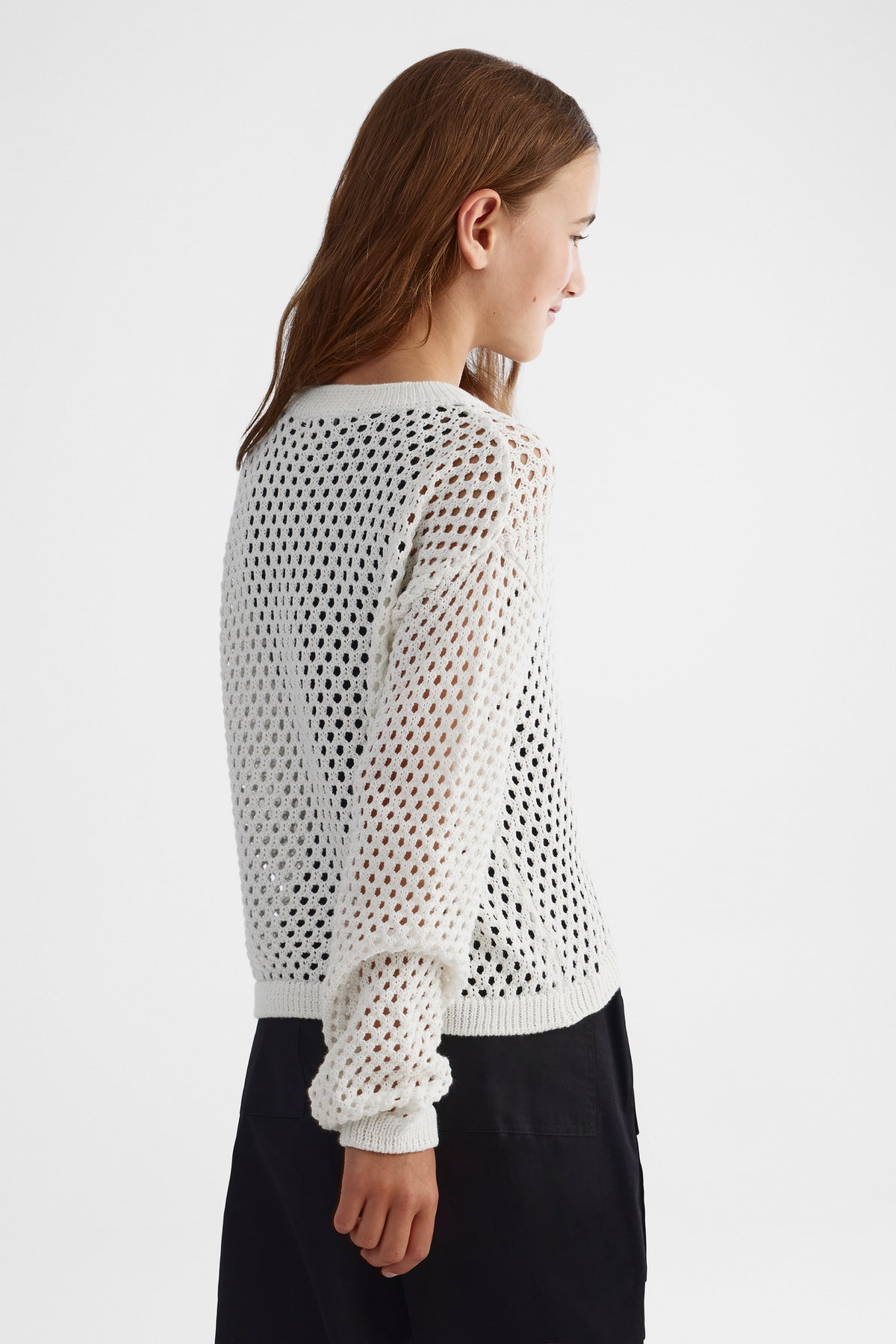 Chandail en tricot confortable - Ado fille && BLANC CASSÉ