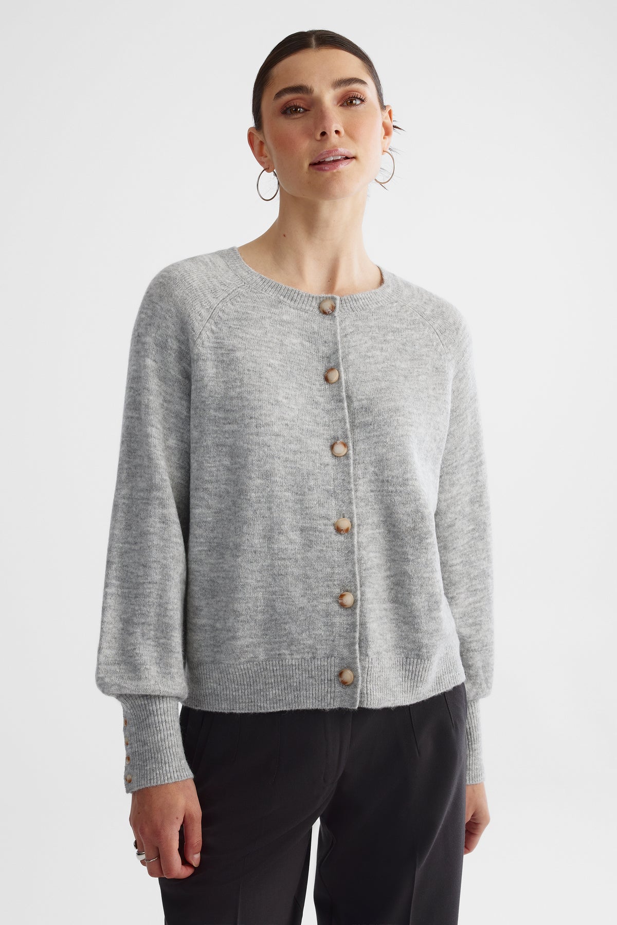 Cardigan tendance - Femme && MIX GRIS CLAIR