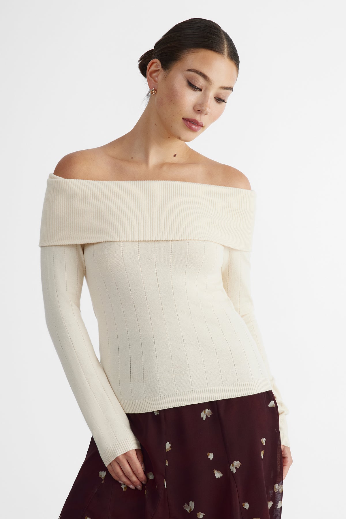 Chandail en tricot confortable - Femme && BEIGE