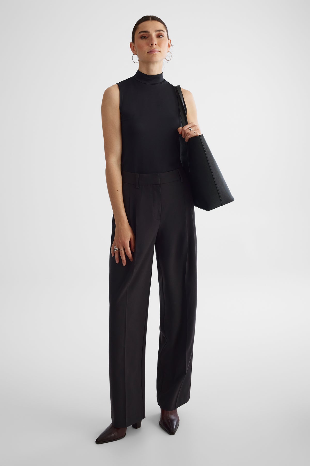 Pantalon extensible - Femme && GRIS FONCE
