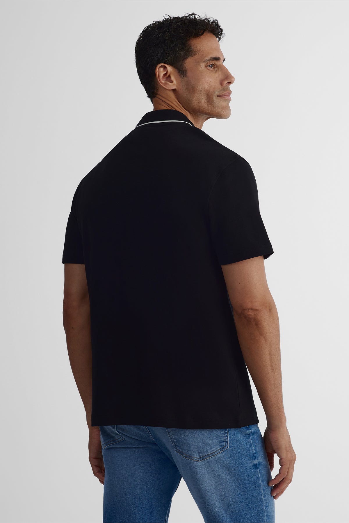 Chemise à manches courtes - Homme && NOIR