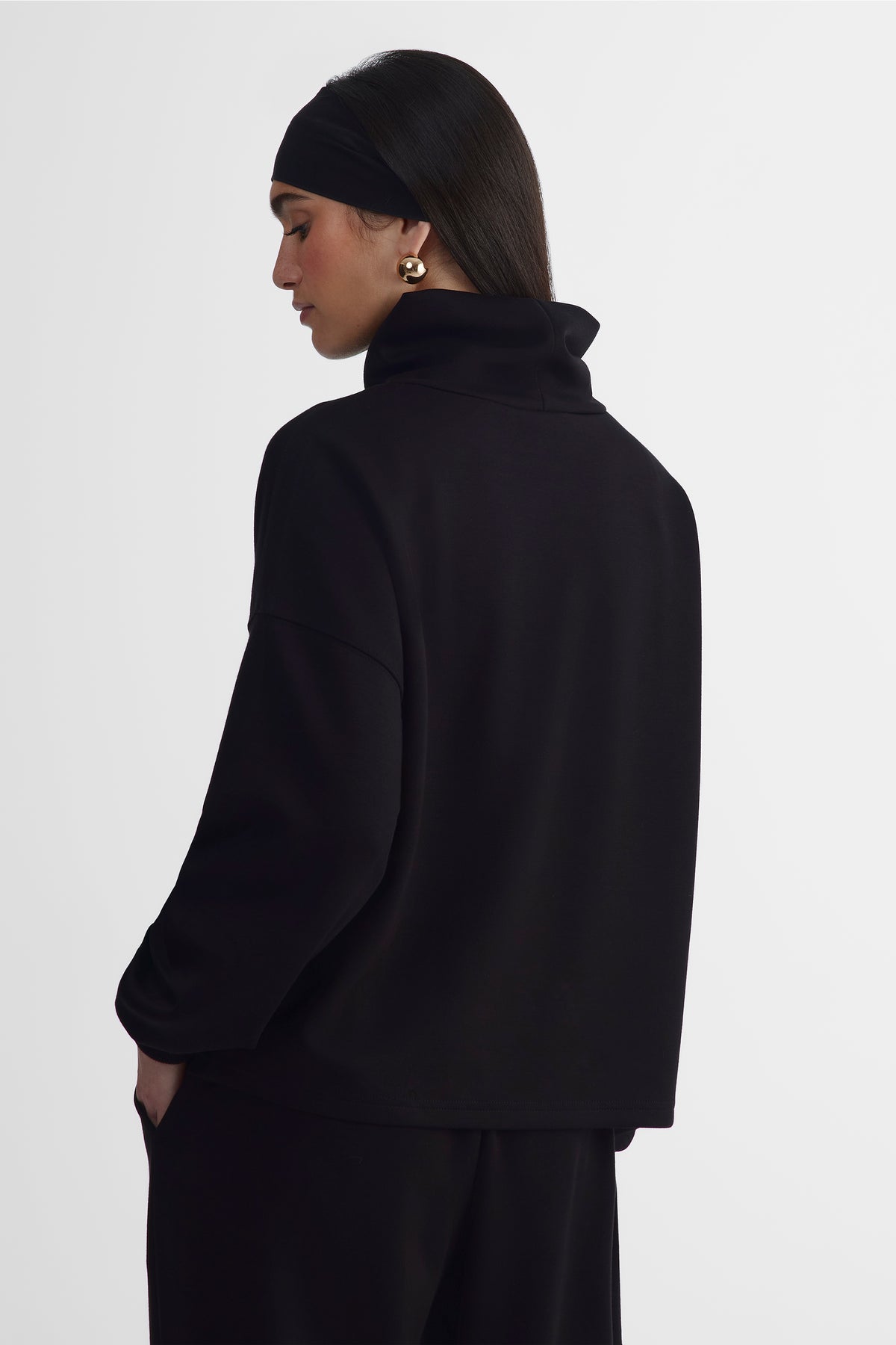 Chandail léger extensible - Femme && NOIR