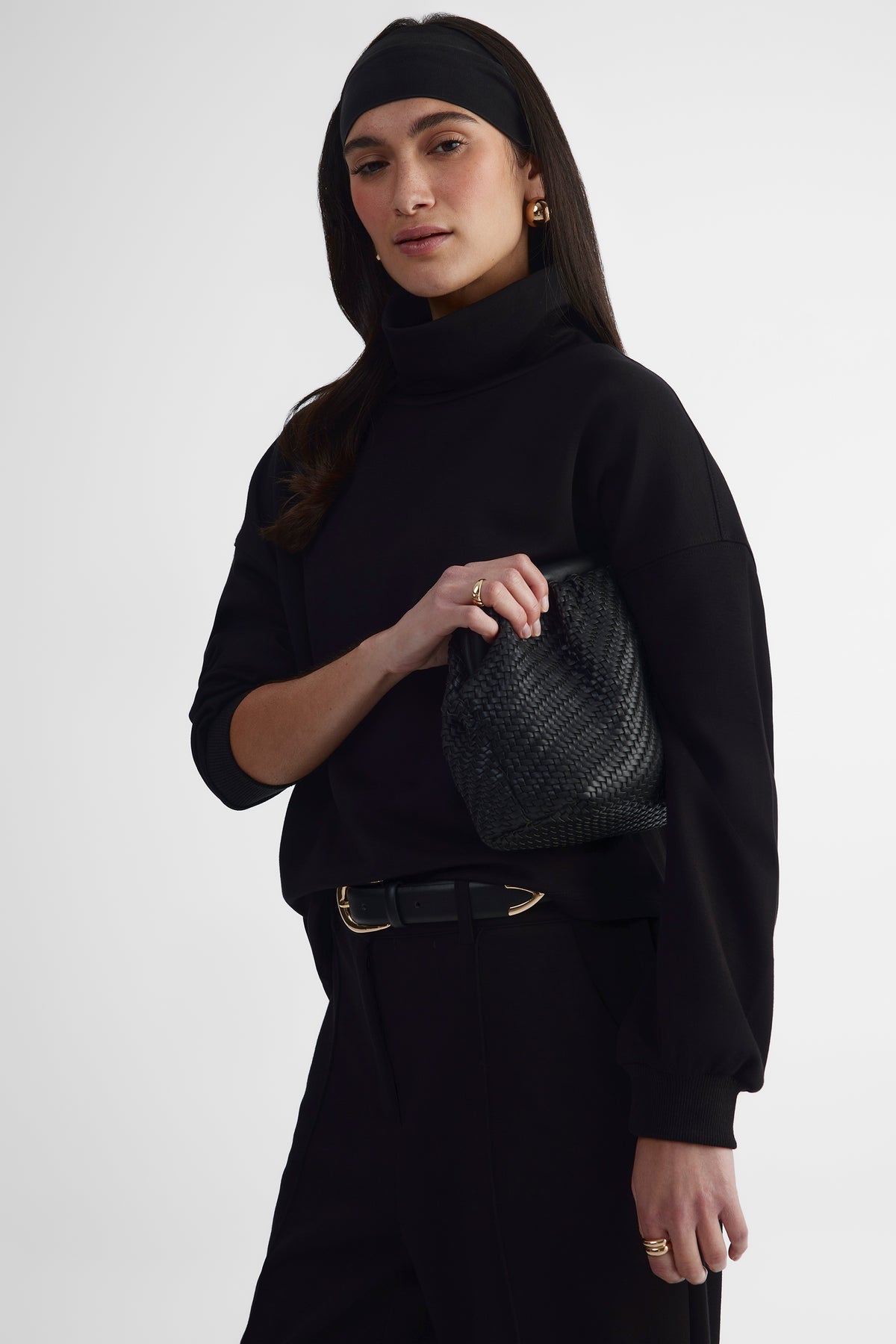 Chandail léger extensible - Femme && NOIR