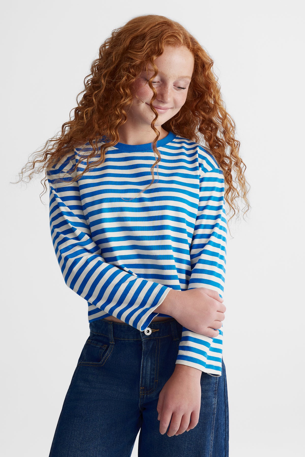 Chandail à manches longues - Ado fille && BLEU MULTI