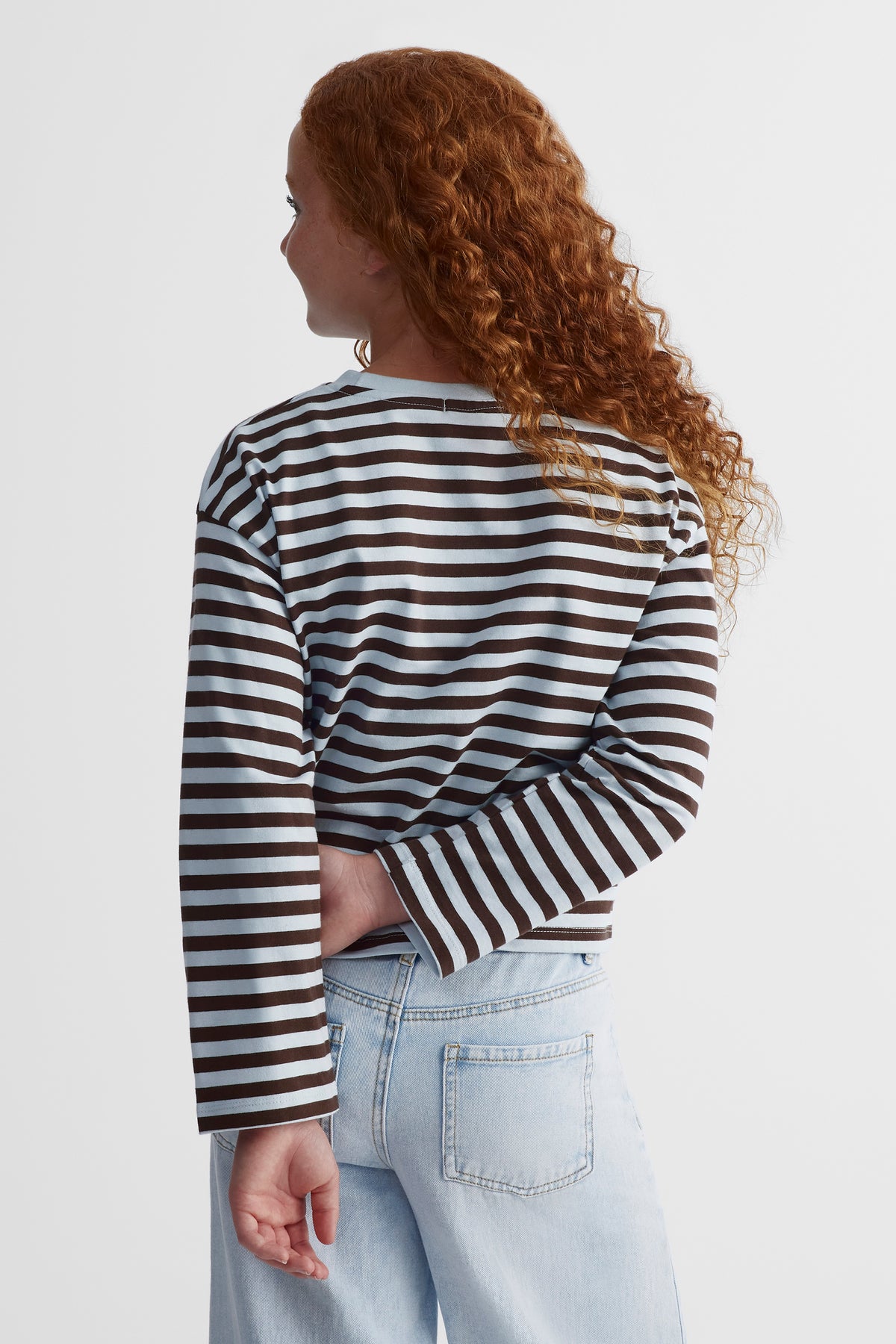 Chandail à manches longues - Ado fille && BLEU MARINE MUL