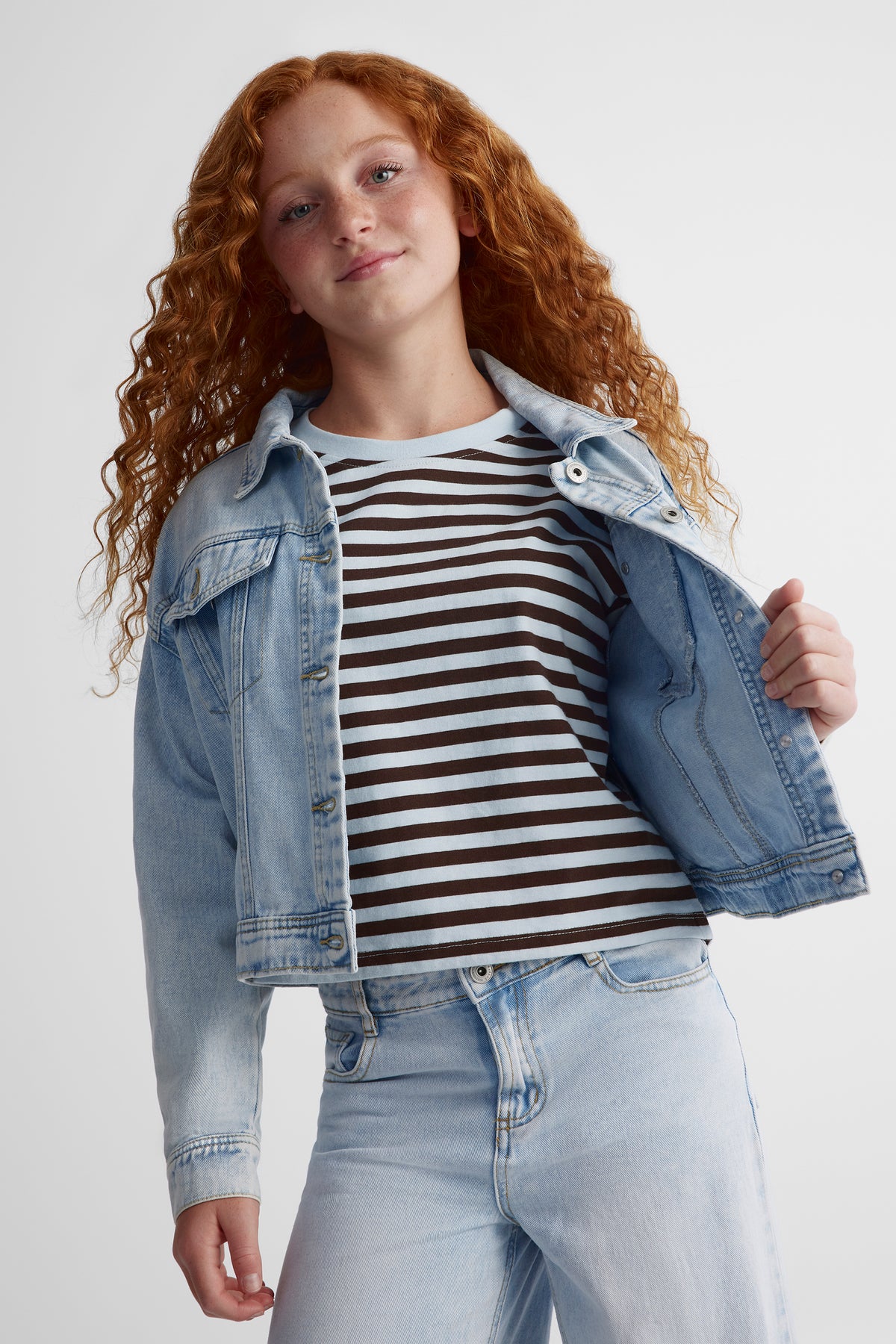 Chandail à manches longues - Ado fille && BLEU MARINE MUL