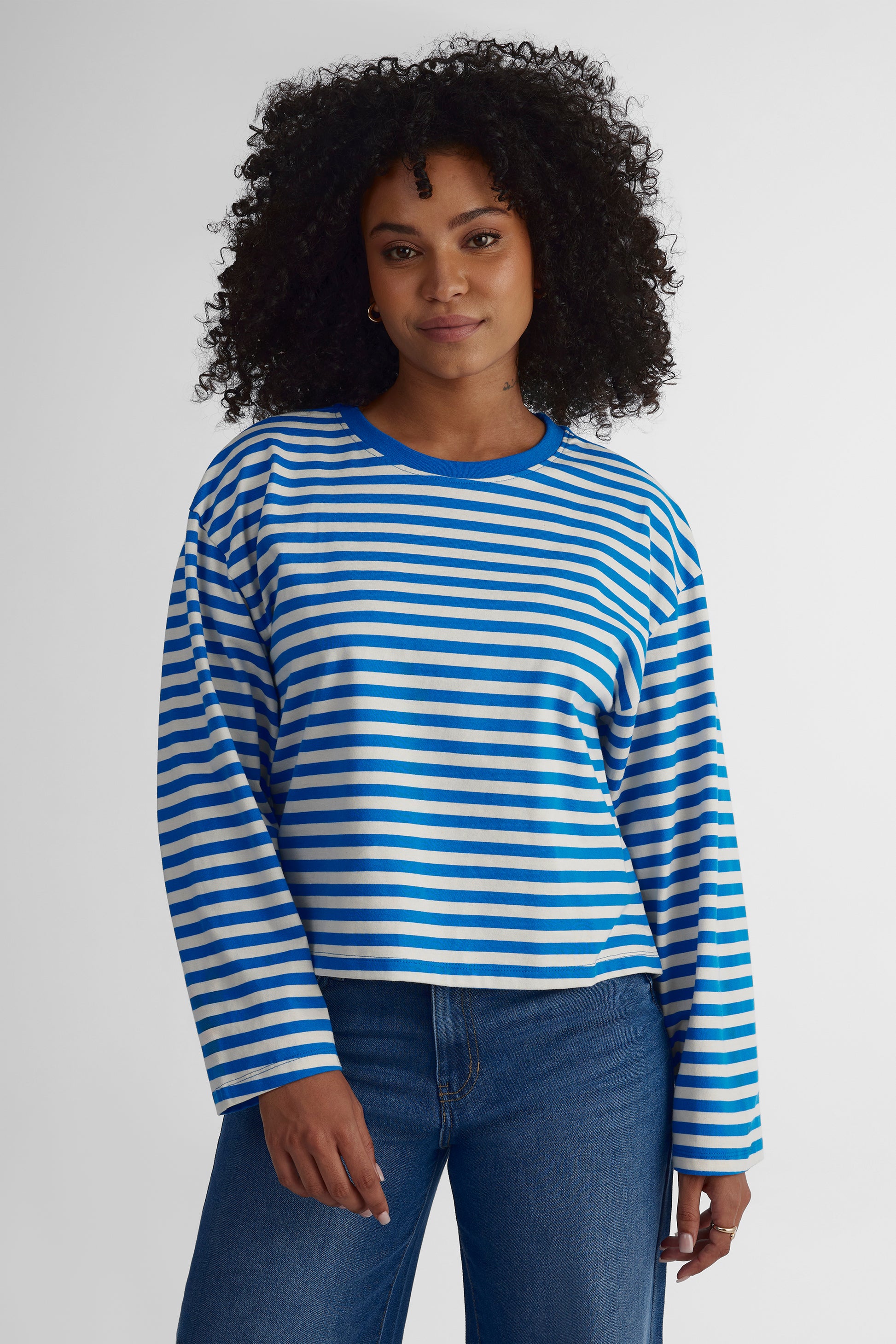 Chandail à manches longues - Femme && BLEU MULTI