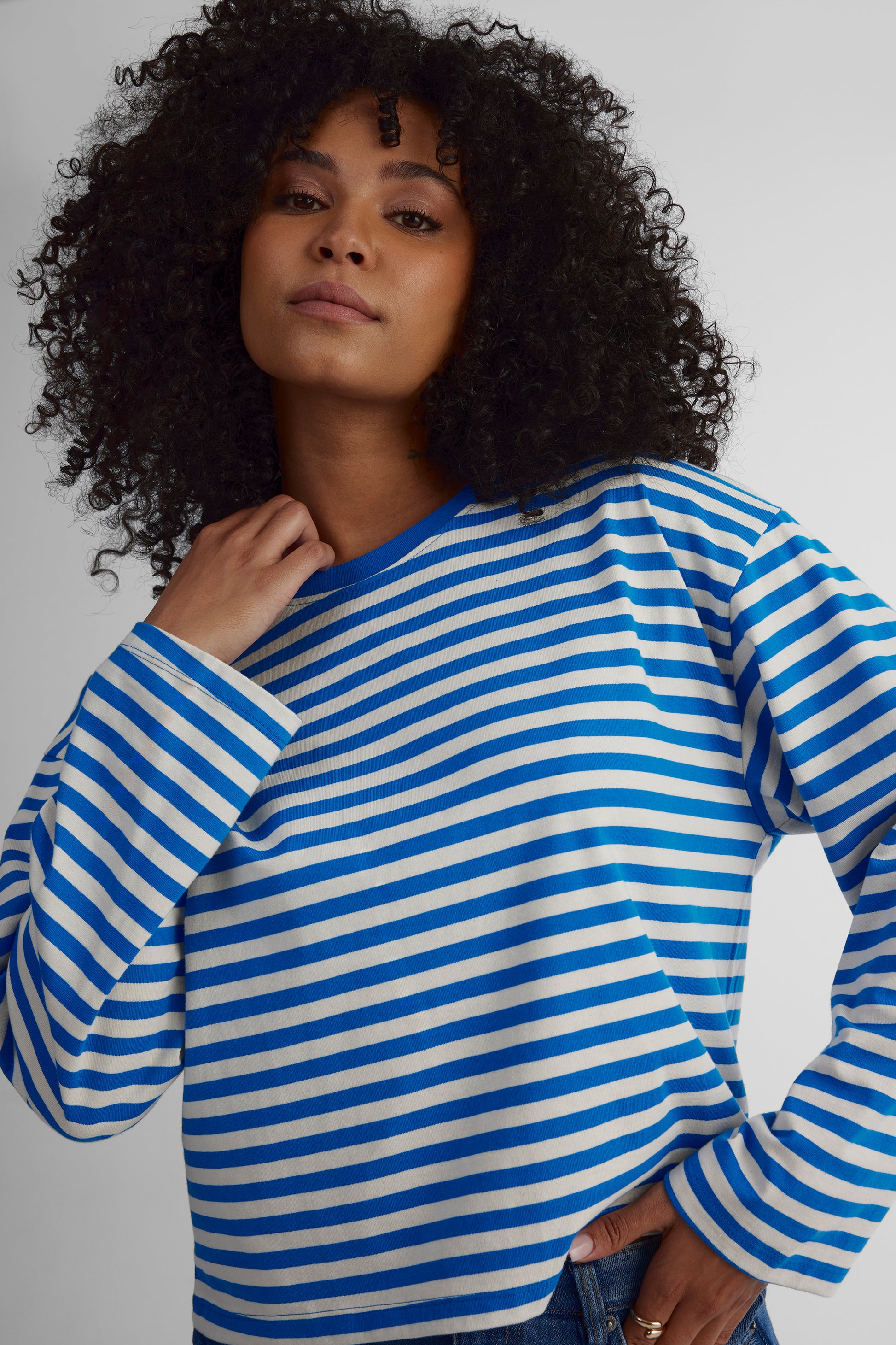 Chandail à manches longues - Femme && BLEU MULTI