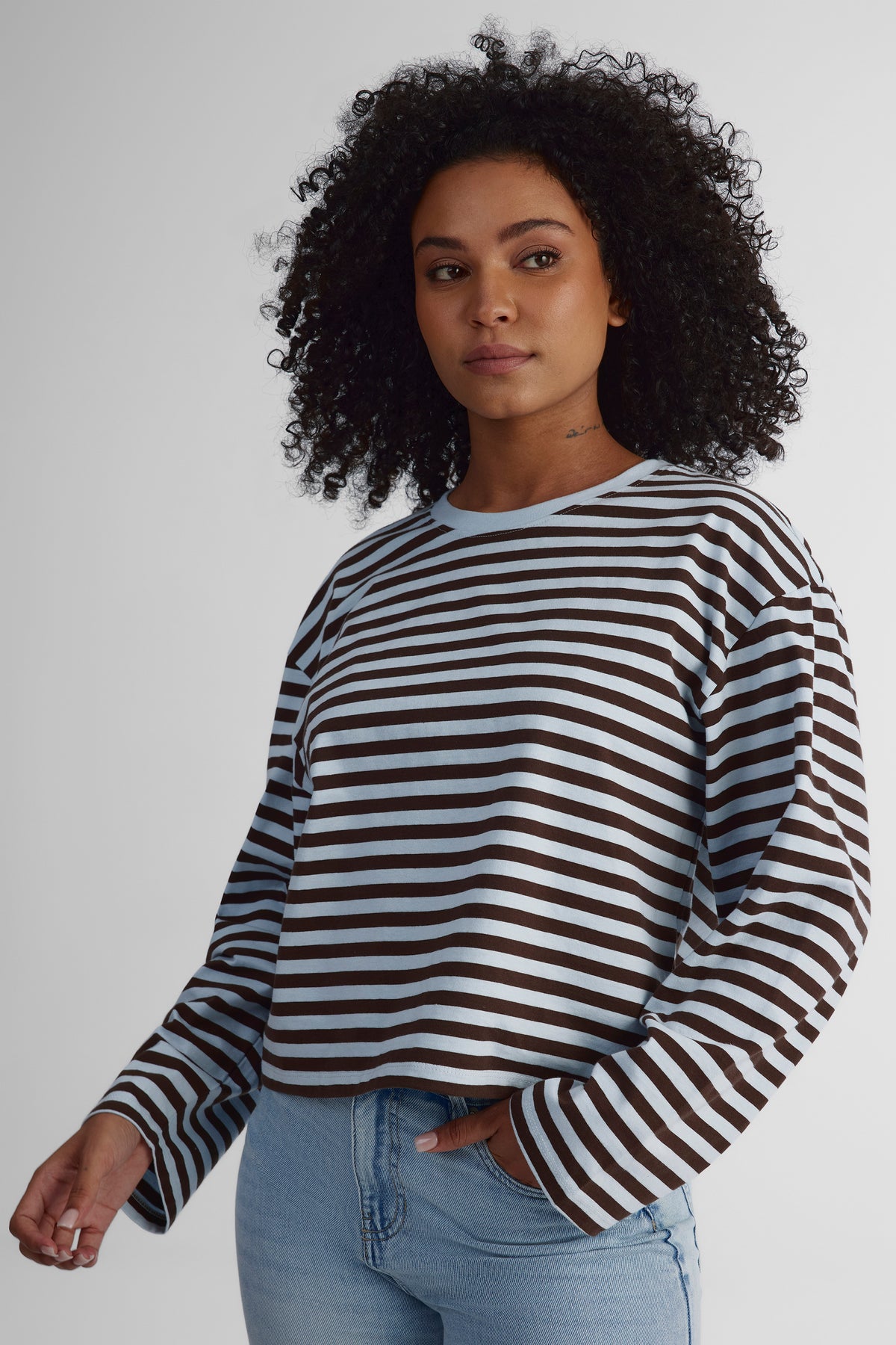 Chandail à manches longues - Femme && BLEU MARINE MUL