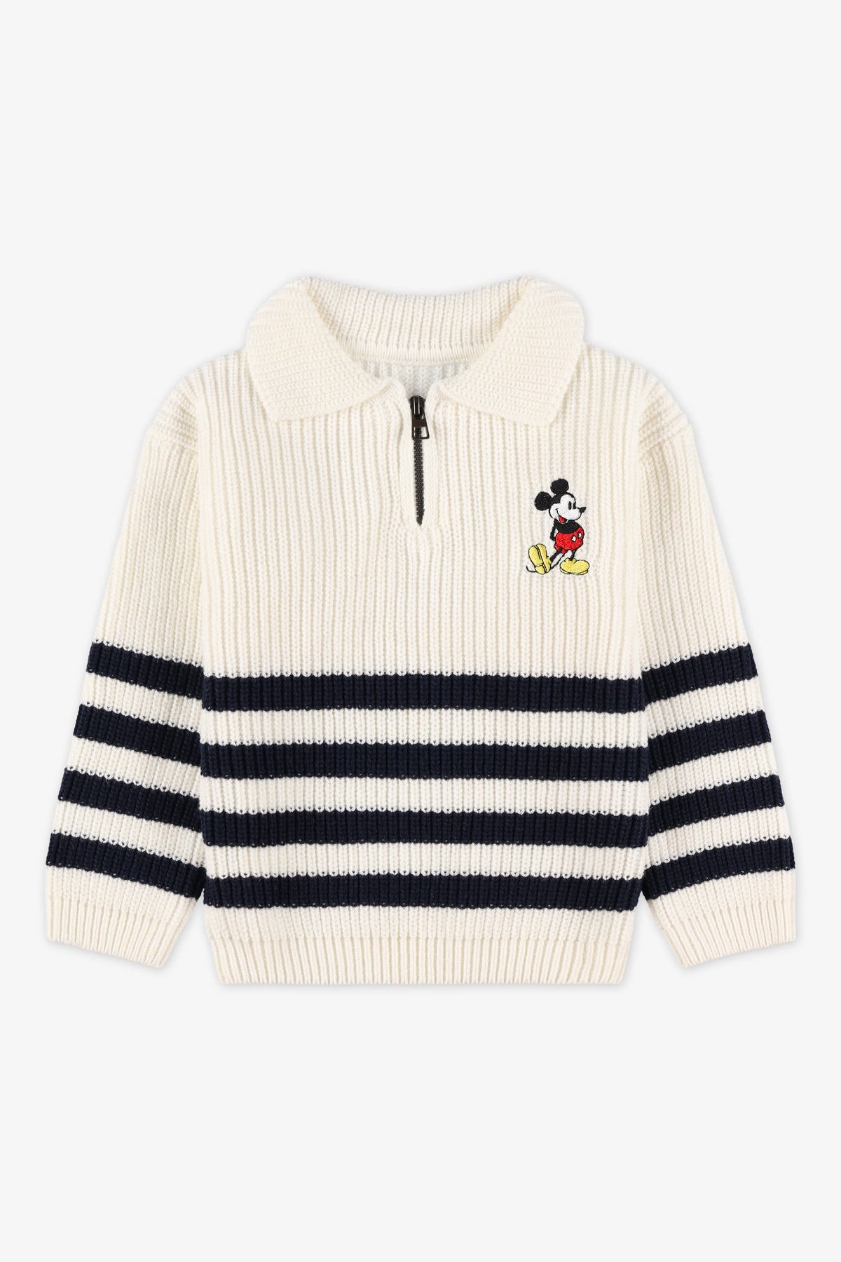 Chandail en tricot Mickey Mouse - Bébé garçon && IVOIRE