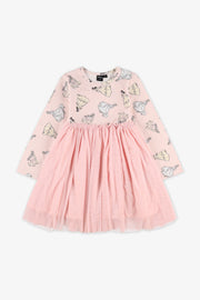 Robe côtelée - Enfant fille && ROSE