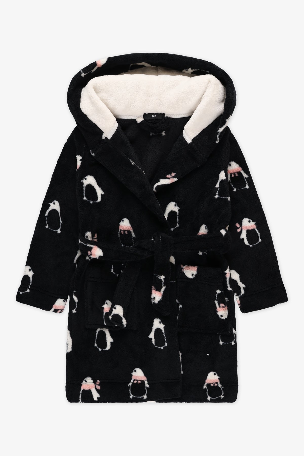 Robe de chambre à capuchon - Enfant fille && NOIR/MULTI