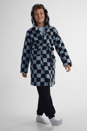 Robe de chambre à capuchon - Ado garçon && GRIS MULTI