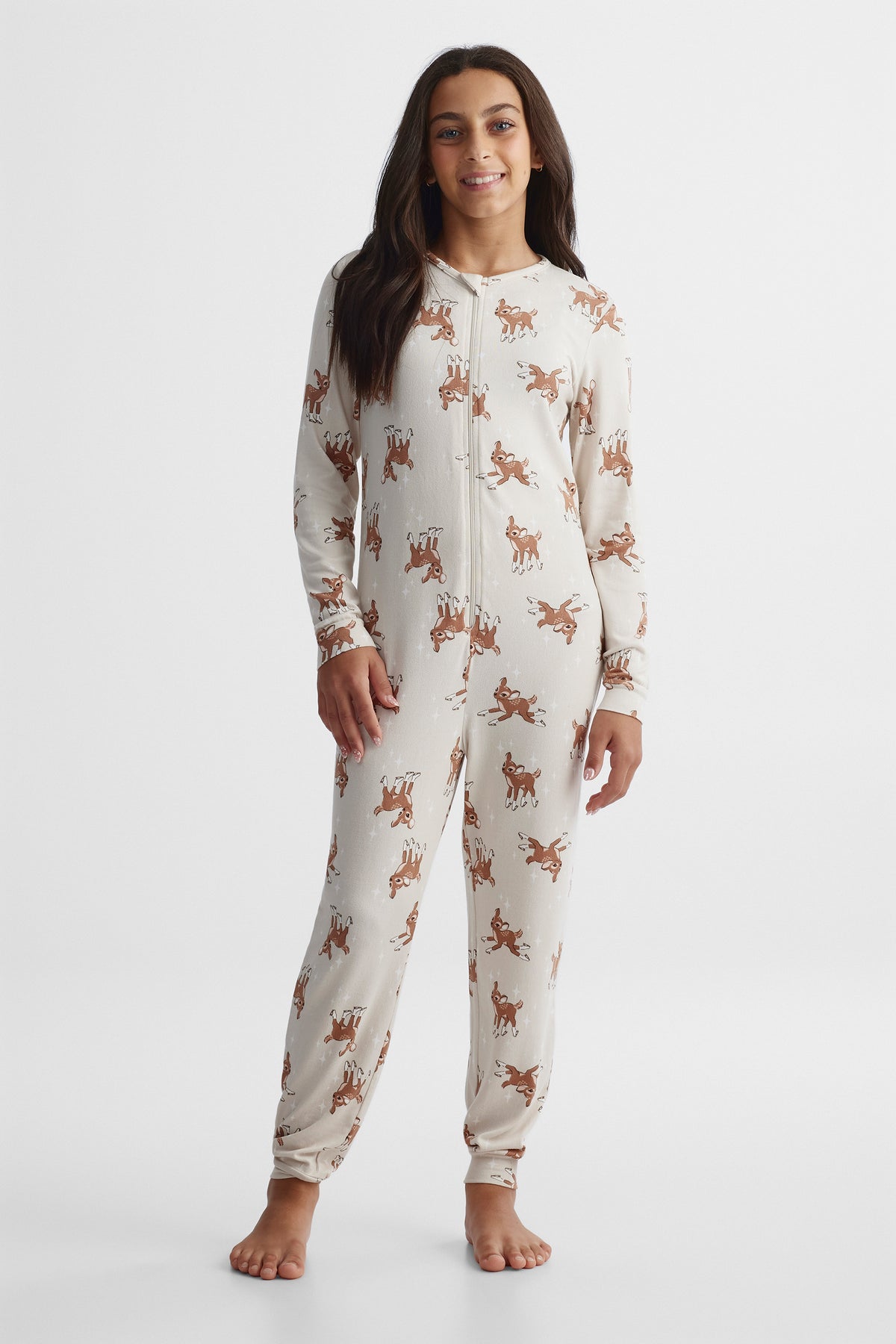 Pyjama une-pièce extensible - Ado fille && BEIGE/MULTI