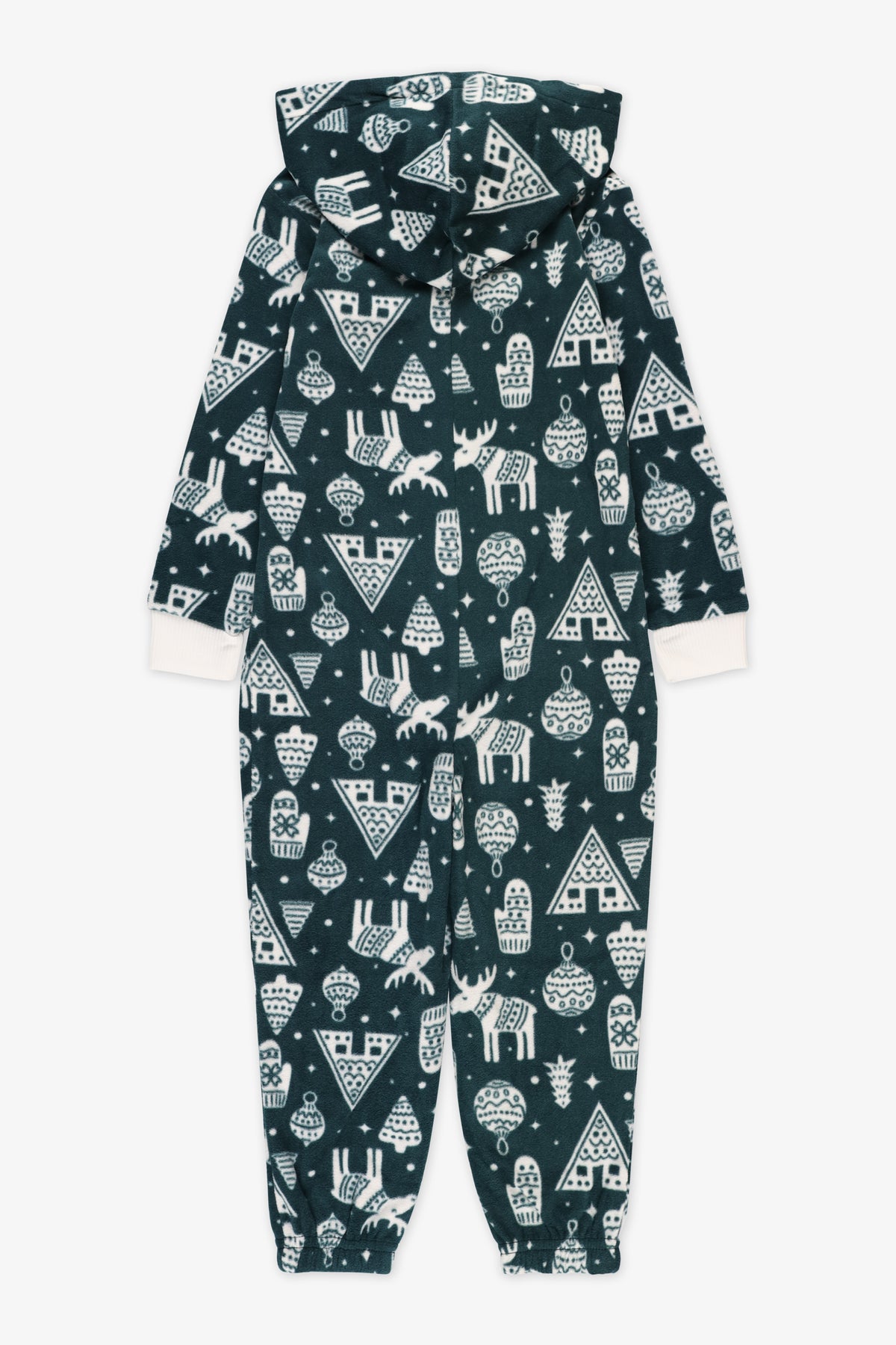Pyjama une-pièce à capuchon - Enfant garçon && VERT/MULTI