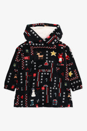 Robe de chambre à capuchon - Enfant garçon && NOIR/MULTI