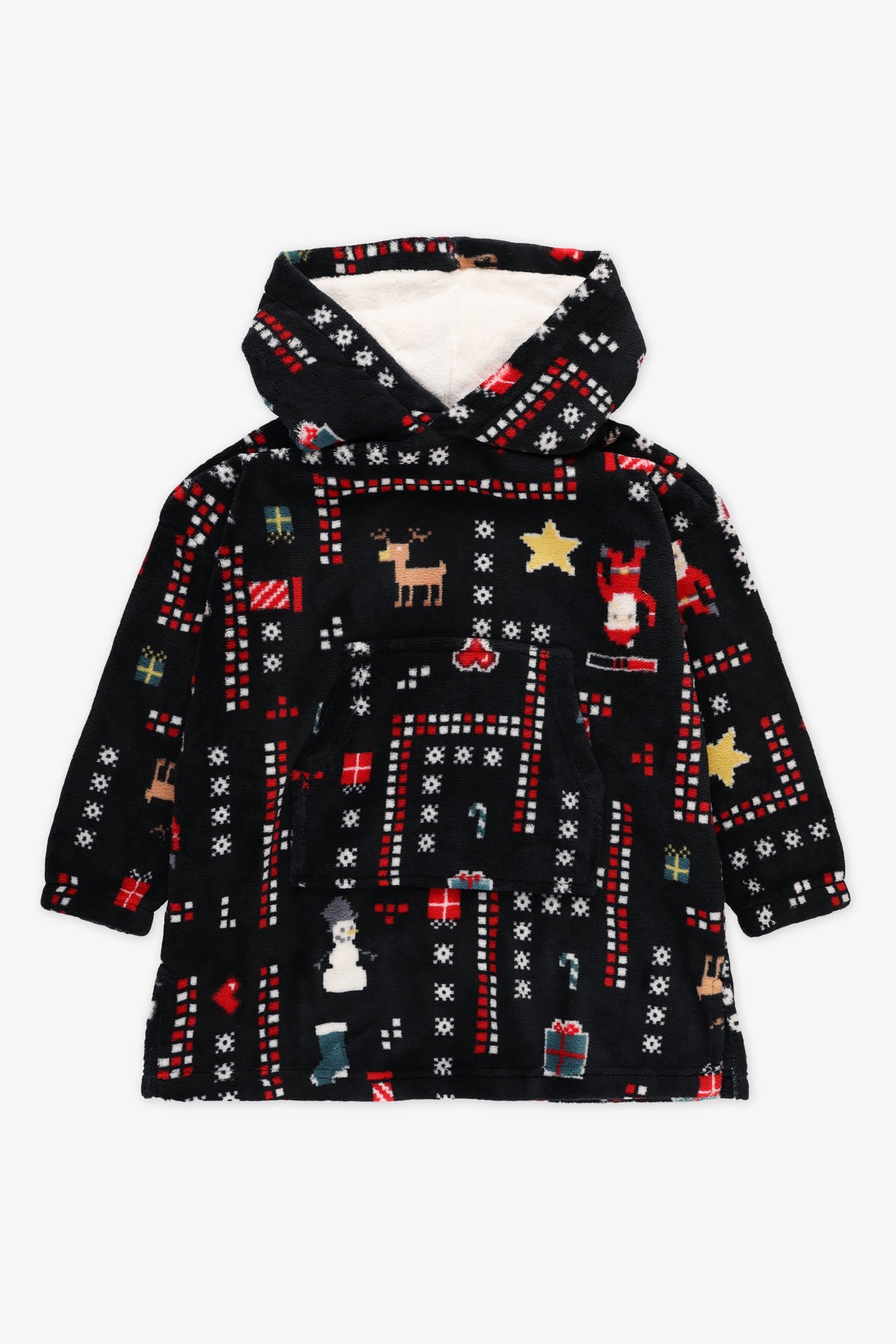 Robe de chambre à capuchon - Enfant garçon && NOIR/MULTI