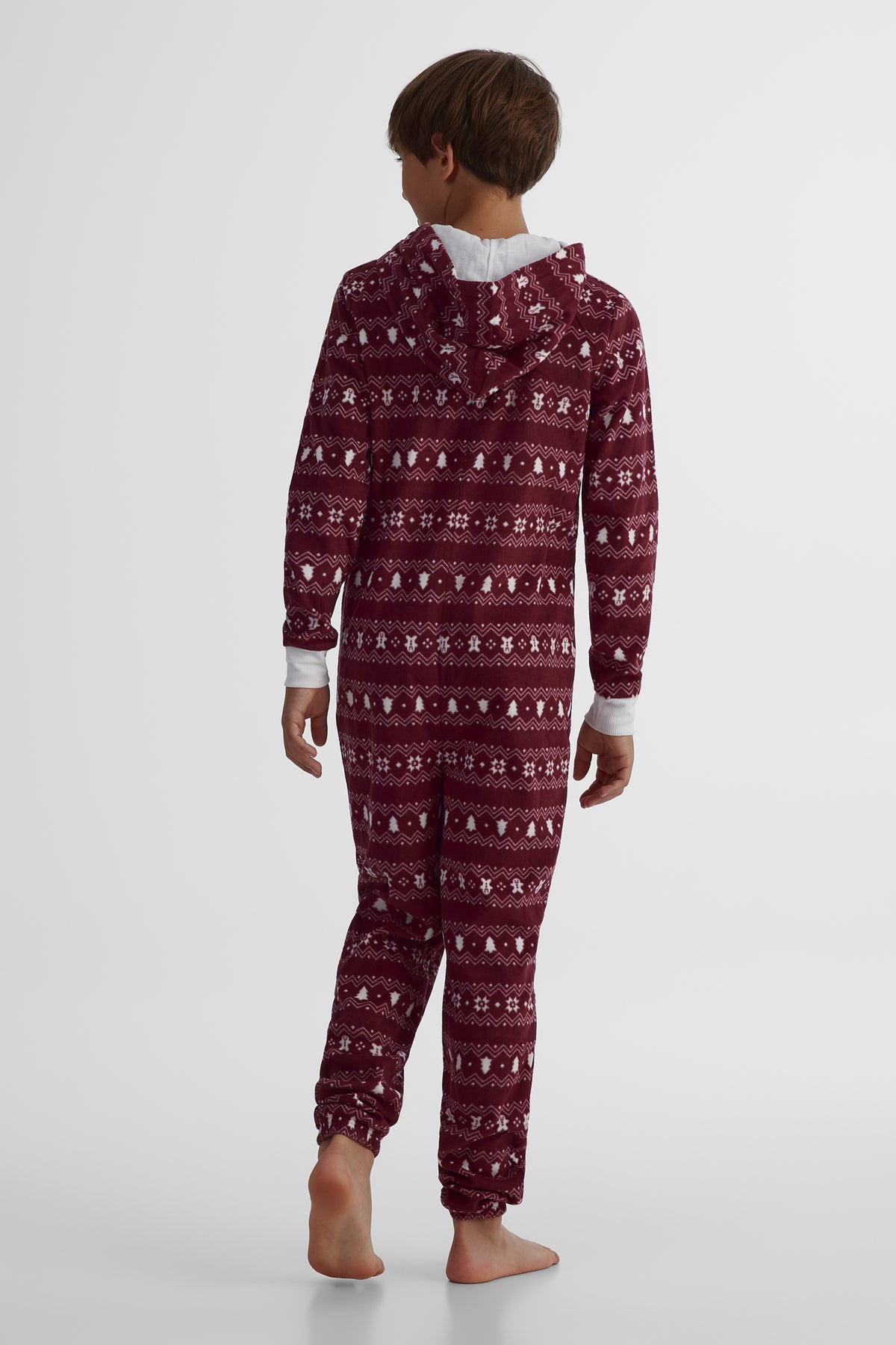 Pyjama une-pièce à capuchon - Ado garçon && BOURGOGNE