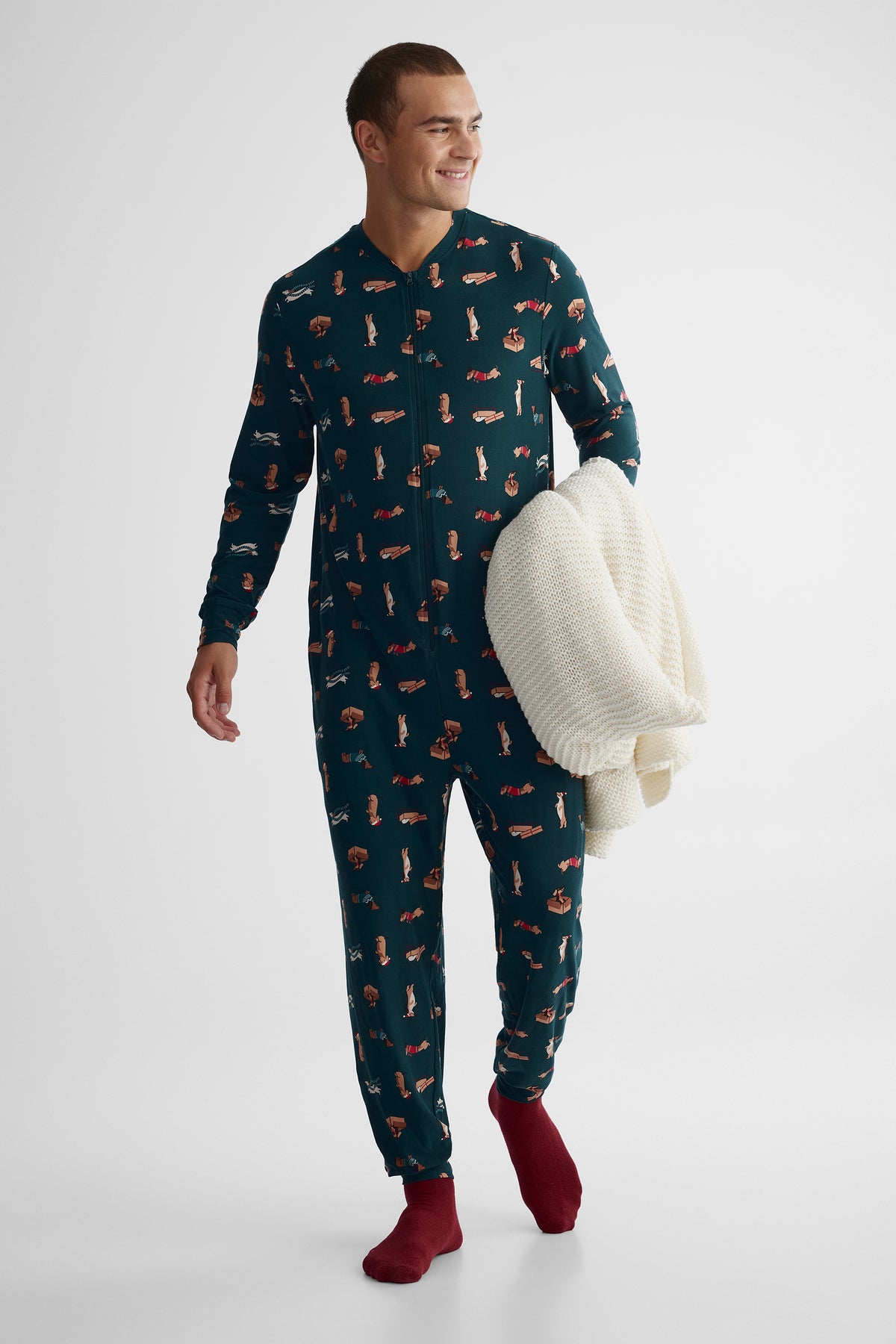 Pyjama une-pièce imprimé - Homme && SARCELLE/MULTI